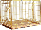 24-42" Collapsible Copper Gold Dog Crate GLD24/30/36/42
