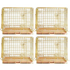 24-42" Collapsible Copper Gold Dog Crate GLD24/30/36/42