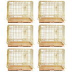 24-42" Collapsible Copper Gold Dog Crate GLD24/30/36/42
