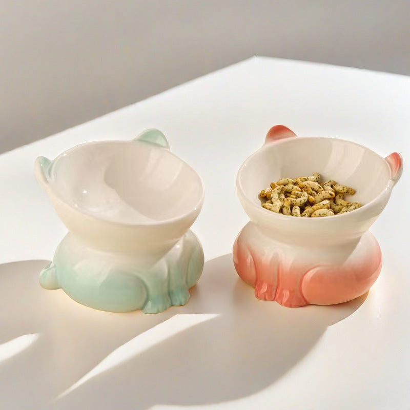 Ceramic Cat Dog Bowl Pet Supplies Drinking Water Goblet Food Basin