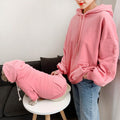 Tide Brand Plus Velvet Three-person Parent-child Dog Costume