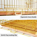 24-42" Collapsible Copper Gold Dog Crate GLD24/30/36/42