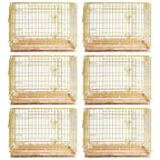 24-42" Collapsible Copper Gold Dog Crate GLD24/30/36/42