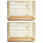 24-42" Collapsible Copper Gold Dog Crate GLD24/30/36/42