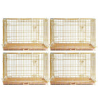 24-42" Collapsible Copper Gold Dog Crate GLD24/30/36/42