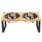 Anti-Tip Pet Bowl Elevated Stainless Steel Large-Capacity Food Bowl