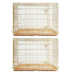 24-42" Collapsible Copper Gold Dog Crate GLD24/30/36/42