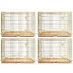 24-42" Collapsible Copper Gold Dog Crate GLD24/30/36/42