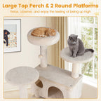 52 Inch Tall Cat Tree Tower for Indoor Cats