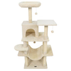 58" Multi-Level Cat Tree Soft Plush Cat Tower with Padded Top Perch