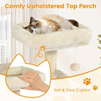 58" Multi-Level Cat Tree Soft Plush Cat Tower with Padded Top Perch
