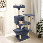 58" Multi-Level Cat Tree Soft Plush Cat Tower with Padded Top Perch