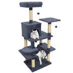 58" Multi-Level Cat Tree Soft Plush Cat Tower with Padded Top Perch