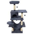 58" Multi-Level Cat Tree Soft Plush Cat Tower with Padded Top Perch