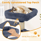 58" Multi-Level Cat Tree Soft Plush Cat Tower with Padded Top Perch