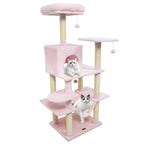 58" Multi-Level Cat Tree Soft Plush Cat Tower with Padded Top Perch
