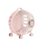 Rolling Pet Travel Trolley with Wheel, Transparent Capsule, Pink, Green, Puppies, Dogs, Cat Carriers Bag, 5-20Kg
