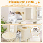 66 Inch Tall Cat Tree Multi-Level Cat Tower with 2 Condos Sisal Scratching Posts