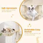 66 Inch Tall Cat Tree Multi-Level Cat Tower with 2 Condos Sisal Scratching Posts