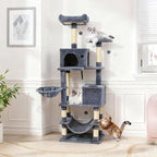 66 Inch Tall Cat Tree Multi-Level Cat Tower with 2 Condos Sisal Scratching Posts