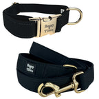 Boop Town Matching Dog Collar and Leash Set - Soft Cotton & Heavy Duty Nylon Core - Quick Release Metal Buckle - Aesthetic Adjustable Pet Accessories - Reduces Hair Matting - XS Small Medium Large XL Dogs