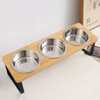 Anti-Tip Pet Bowl Elevated Stainless Steel Large-Capacity Food Bowl