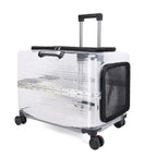 Rolling Pet Travel Trolley with Wheel, Transparent Capsule, Pink, Green, Puppies, Dogs, Cat Carriers Bag, 5-20Kg