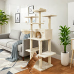 Large Cat Tree for Indoor Cats 63" Tall Cat Tower