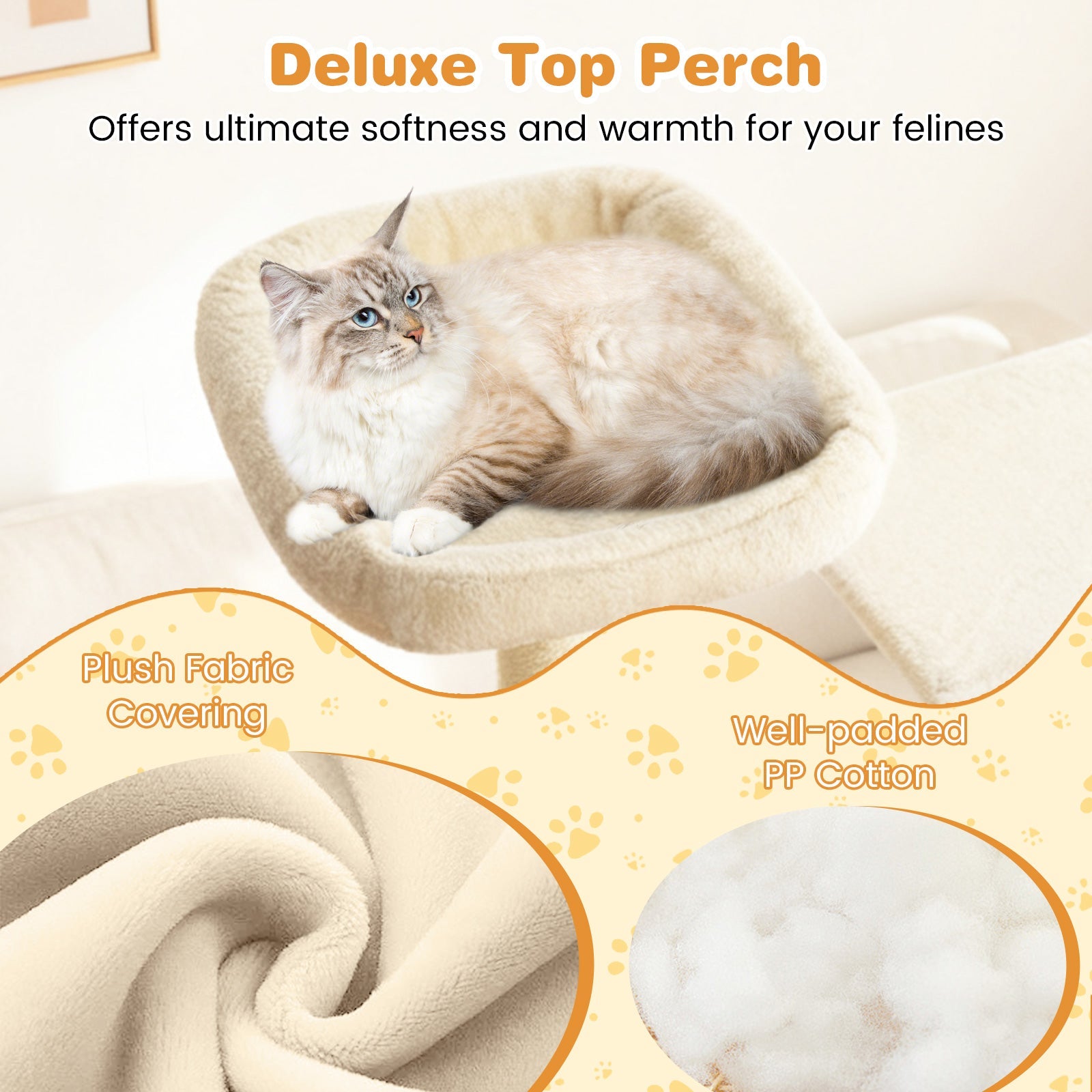 Large Cat Tree for Indoor Cats 63" Tall Cat Tower
