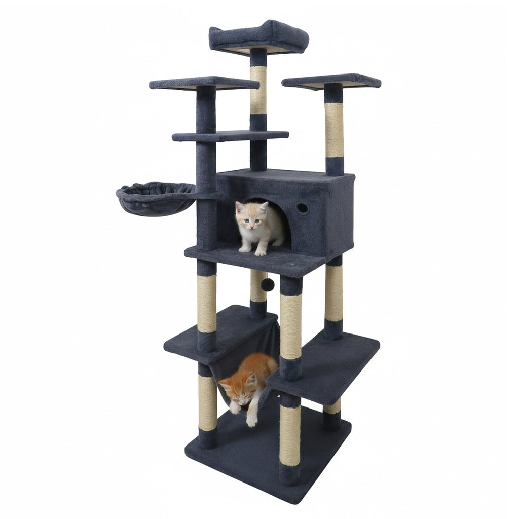 Large Cat Tree for Indoor Cats 63" Tall Cat Tower