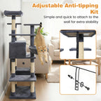 Large Cat Tree for Indoor Cats 63" Tall Cat Tower