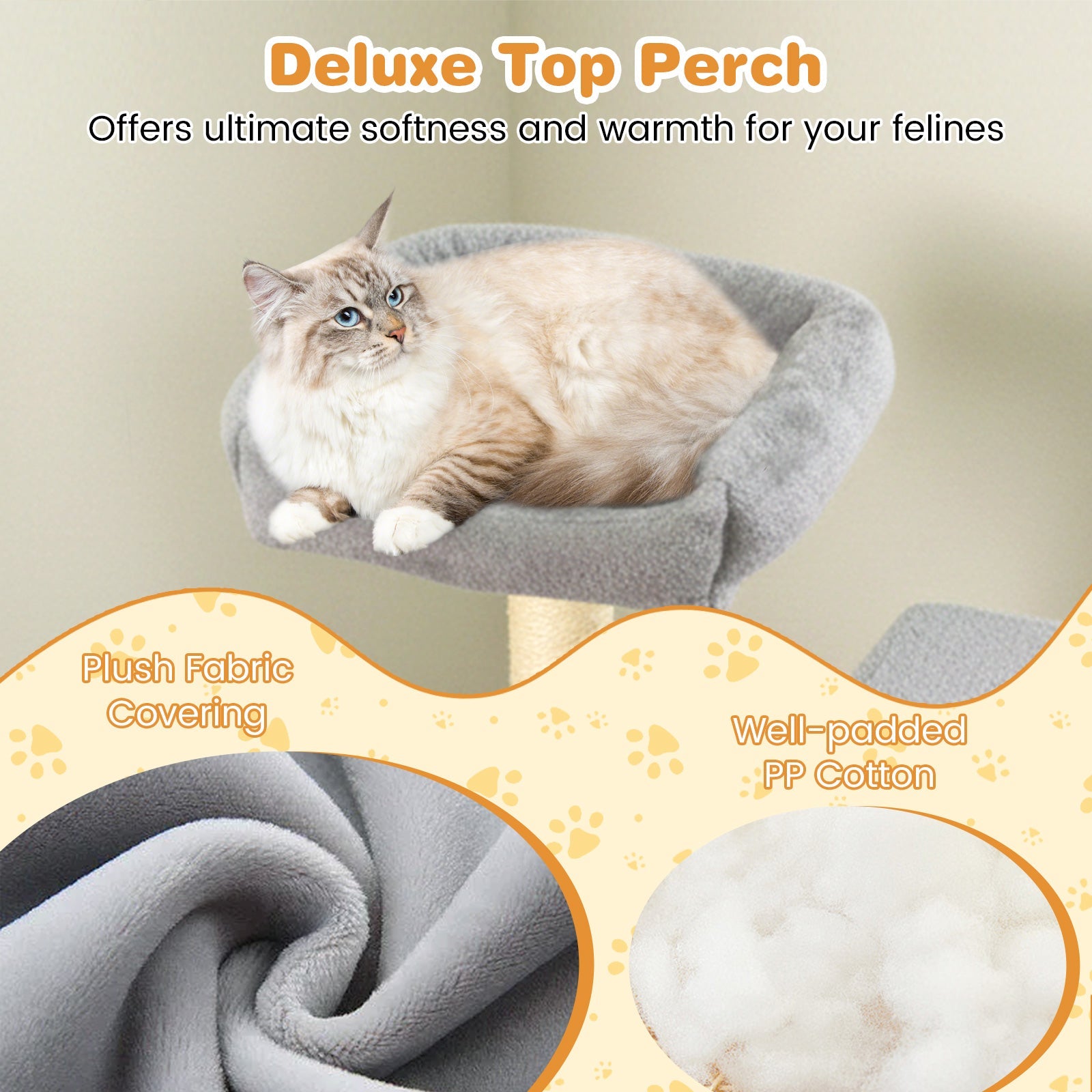 Large Cat Tree for Indoor Cats 63" Tall Cat Tower