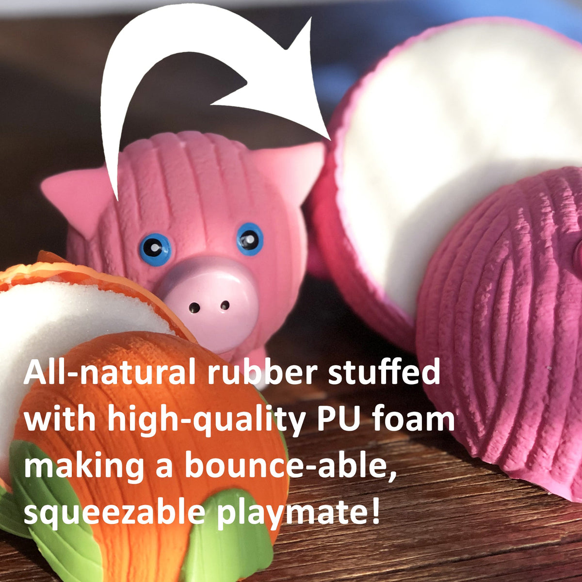 Hamlet Pig Ruff-Tex® Latex Ball Dog Toy, Large
