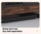 Wooden Dog Crate with Wheels Furniture, for Indoor, for All Dogs, Decorative Side End Table Multiple Units Can be Combined