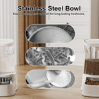 Automatic Pet Feeder And Water Dispenser Set Stainless Steel Bowls