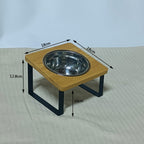 Anti-Tip Pet Bowl Elevated Stainless Steel Large-Capacity Food Bowl