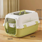 Sided Pet Carrier For Small Dogs & Cats, Airline Approved Travel Crate With Enhanced Security Latches, Front & Top Load Wire Door, Food Bowl For Traveling, Hiking, Camping