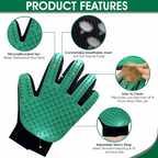 Silicone Pet Grooming Gloves – Deshedding & Massage