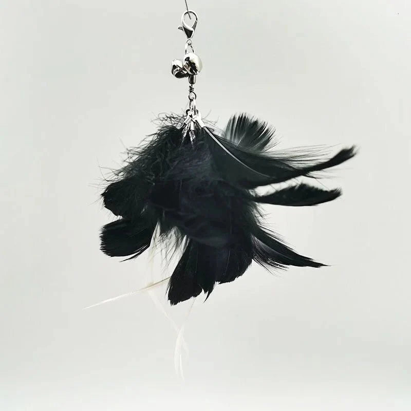 Hands-Free Feather Cat Wand with Bell | Suction Cup Interactive Toy for Hunting and Exercise