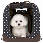 Pet Life ® '360° Vista View' Zippered Soft Folding Collapsible Durable Metal Framed Pet Dog Crate House Carrier