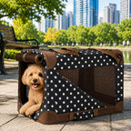 Pet Life ® '360° Vista View' Zippered Soft Folding Collapsible Durable Metal Framed Pet Dog Crate House Carrier