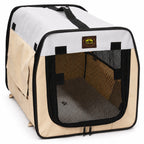 Pet Life ® 'Easy Folding' Zippered Folding Collapsible Wire Framed Lightweight Pet Dog Crate Carrier
