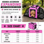 Pet Life ®  'Hounda Accordion' Metal Framed Soft-Folding Collapsible Dual-Sided Expandable Pet Dog Crate