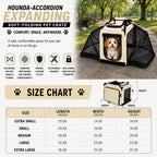 Pet Life ®  'Hounda Accordion' Metal Framed Soft-Folding Collapsible Dual-Sided Expandable Pet Dog Crate