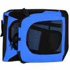 Pet Life ®  'Hounda Accordion' Metal Framed Soft-Folding Collapsible Dual-Sided Expandable Pet Dog Crate