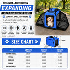 Pet Life ®  'Hounda Accordion' Metal Framed Soft-Folding Collapsible Dual-Sided Expandable Pet Dog Crate