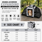 Pet Life ®  'Hounda Accordion' Metal Framed Soft-Folding Collapsible Dual-Sided Expandable Pet Dog Crate
