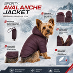 Pet Life ® Lightweight Adjustable and Collapsible 'Sporty Avalanche' Dog Coat w/ Pop-out Zippered Hood