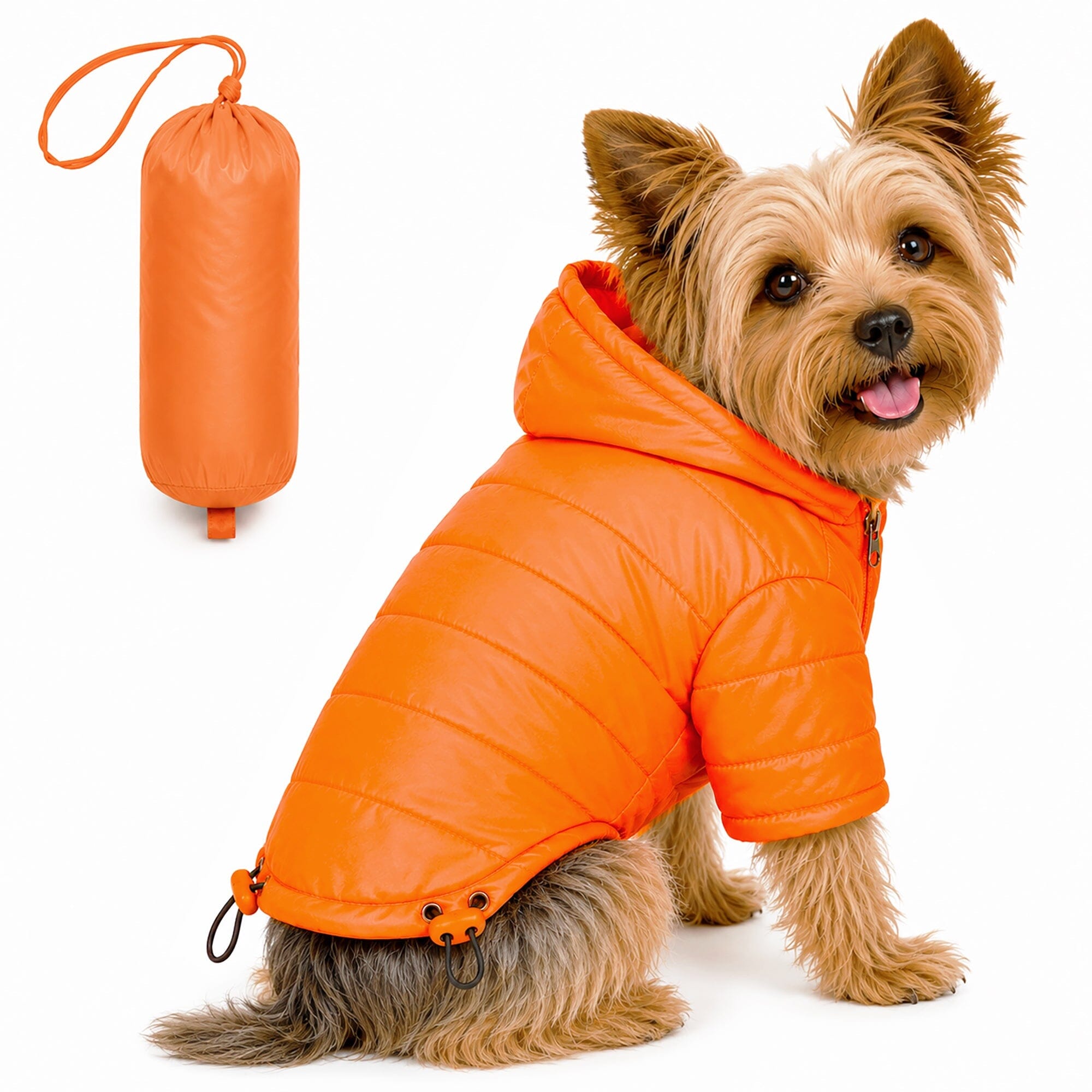 Pet Life ® Lightweight Adjustable and Collapsible 'Sporty Avalanche' Dog Coat w/ Pop-out Zippered Hood