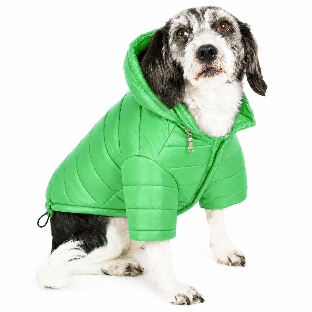 Pet Life ® Lightweight Adjustable and Collapsible 'Sporty Avalanche' Dog Coat w/ Pop-out Zippered Hood
